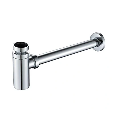 Immagine di GRIFEMA COMPLENTO G103 Sifone per Lavabo Bagno (1 1/4&quot; x ø 32 mm, 340 mm), Bidet in Ottone con Tenuta, Cromato