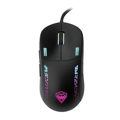 Immagine di Noua Loop Mouse Gaming RGB con Cavo USB, Sensore Ottico Pixart 3335 fino a 32000 DPI, 9 Pulsanti Programmabili, Software Incluso, da Gioco Leggero 70g, Nero