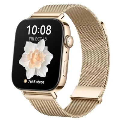 Immagine di HUAWEI WATCH FIT 3, 1.82 inch AMOLED Display, Ultra Slim Design, Bluetooth Calls, Up to 10 Days Battery Life, Compatible with iOS &amp; Android, Comprehensive Health Fitness Management, GPS, Gold
