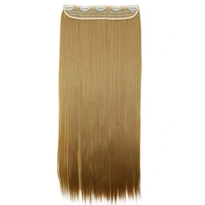Immagine di CAISHA 70cm Clip In Un Unico Pezzo Nell&#039;estensione Dei Capelli Di Sintetici Mezza Parrucca Liscio Biondo C65