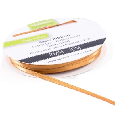 Immagine di Iris Ohyama Ribbon Lyon Wired Nastro di Raso, Marrone (Bronzo), 3 mm x 10 m, unità