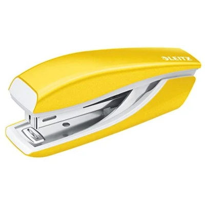 Immagine di Leitz Mini Cucitrice NeXXt WOW, Capacità fino a 10 Fogli, Design Ergonomico in Metallo, Include Punti, Giallo