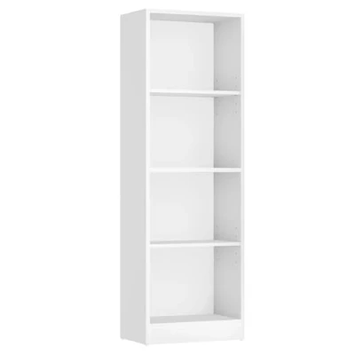 Immagine di VASAGLE Libreria a 4 Ripiani Regolabili, Scaffale per Bambini, Portaoggetti, Organizzatore Studio, Ufficio, 40 x 24 121,5 cm, Bianco LBC104W