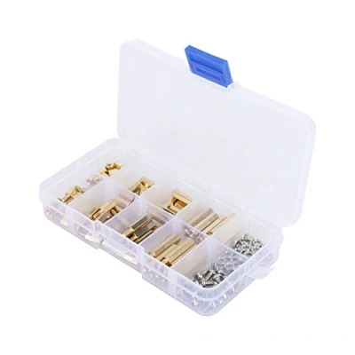 Immagine di 120 pezzi m3 maschio femmina viti kit, in ottone distanziatori PCB Board dado assortimento set con una scatola