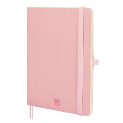 Immagine di FINOCAM Taccuino Nexo Copertina Morbida Pagine Bianche Rosa A5 con Fogli Microforati Tasca e Portapenna 72 Fogli, Ideale per Scrivere Disegnare