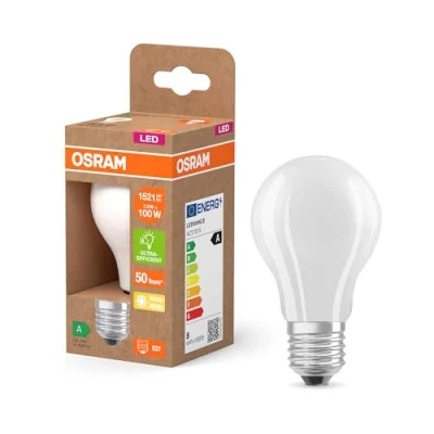 Immagine di OSRAM Lampada LED Superstar Classic a 100 dalla classica forma lampadina in vetro smerigliato, 7,2 W, 1521 lm, attacco E27, luce bianca calda con 2700 K, EEK A, diametro 60 mm.