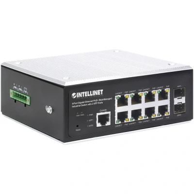 Immagine di Intellinet 508278 Switch ethernet industriale 10 / 100 1000 MBit/s IEEE802.3af (15.4 W), IEEE802.3at (30 W)
