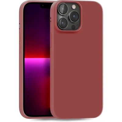 Immagine di MyGadget Cover per iPhone 13 Pro Max Custodia Protettiva in Silicone Morbido Case TPU Ultra Flessibile Protezione Antiurto &amp; Antigraffio Marrone