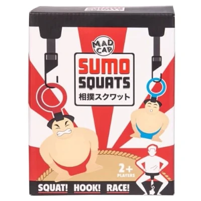 Immagine di Sumo Squats! The Original Squat, Hook &amp; Race Party Game. Giochi Divertenti per la famiglia. Competi con gli amici. di novità. Grandi addio al nubilato.