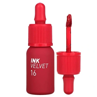Immagine di Peripera Lip Ink Velvet Tint Soft Glowing Cosmetics Smooth And Shining,Long Lasting Makeup Heart Fuchsia Pink