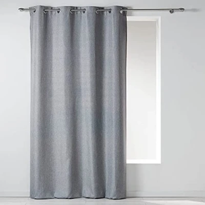 Immagine di douceur d&#039;Intérieur 140 x 260 cm, colore: chambray Newton Tende con occhielli, tinta unita, grigio