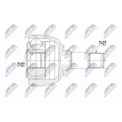 Immagine di NTY NPW ME 085 Kit Giunto Omocinetico Trasmissione automatica, Cambio manuale Assale anteriore Sx MERCEDES BENZ: Classe B, CLA Coupe, A