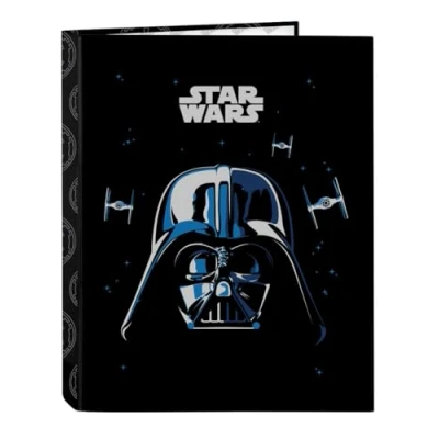 Immagine di STAR WARS REBELLION Cartella con 4 anelli, ideale per bambini di diverse età, comoda e versatile, qualità resistenza, 26,5 x 33 cm, Nero, M, Casual