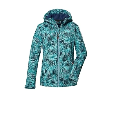 Immagine di killtec regazze Giacca softshell/giacca outdoor con cappuccio KOS 346 GRLS SFTSHLL JCKT, aquaverde, 176, 41888 000