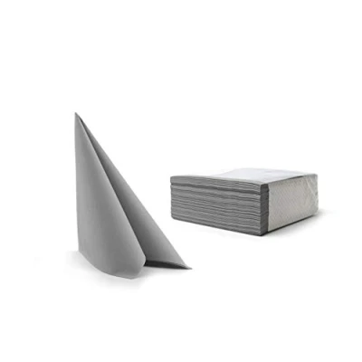 Immagine di Alvotex Chic Airlaid 50 Tovaglioli USA e Getta in similtessuto, di Alta qualità, Airlaid, Grigio., 40 x cm