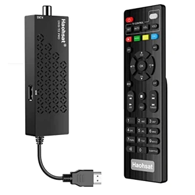 Immagine di Decoder Pro, Digitale Terrestre 2023, DVB T2 HDMI TV Stick, HD 1080P H265 HEVC Main 10 Bit, Supporto USB WiFi/Multimedia/PVR, Includere 2in1 Telecomando