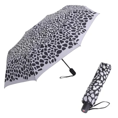 Immagine di Knirps I.200 Medium Duomatic ombrello con borsa portaombrelli I tascabile piccolo pulsante automatico leggero e resistente alla pioggia