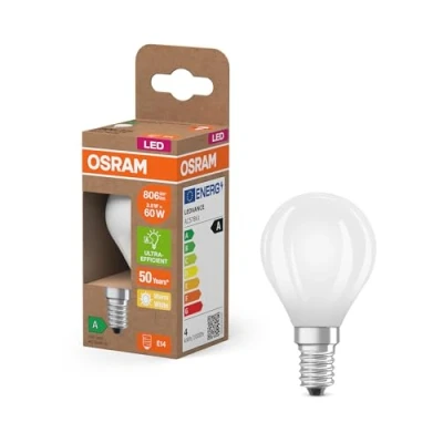 Immagine di OSRAM 4099854255816 LED (monocolore) ERP A (A G) E14 Forma di goccia 3.8 W = 60 Bianco caldo (Ø x A) 45 mm 1 pz.
