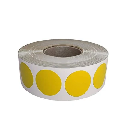 Immagine di Royal Green Adesivi Rotondi Multiuso Colore Giallo 19mm Etichette Colorate Scrivibili da 1,9cm in Rotolo Confezione Nastro 1050 Pezzi