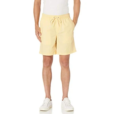 Immagine di Amazon Essentials Bermuda con Coulisse e Cucitura Interna da 20 cm vestibilità Comoda (Disponibili in Taglie Forti) Uomo, Giallo Pallido, XXL