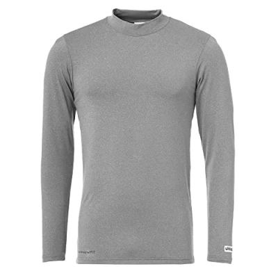 Immagine di uhlsport Distinction Colors Base Layer Shirt, Camicia Uomo, Grigio Scuro mélange, XS