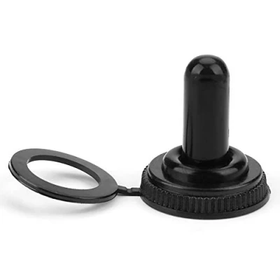 Immagine di 20PCS Copertura per interruttore elettrico a levetta in gomma resistente alle intemperie, diametro filettatura 12 mm, nero