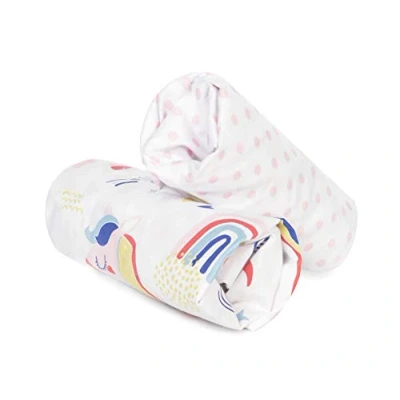 Immagine di FlyIdeas Set 2 Lenzuola con Angoli per Culle e Lettini Neonato, 140x70 cm 100% Morbido Soffice Cotone Certif. Bambino Elasticizzate