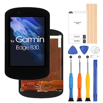 Immagine di ARSSLY Schermo per Garmin Edge 830 LCD Display Touch Digitizer Assembly Vetro di Ricambio con Strumenti(Nero,Non 530)