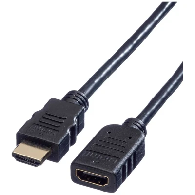 Immagine di Value HDMI Cavo Spina A, Presa A 1.50 m Nero 11.99.5571 ad alta velocità con Ethernet