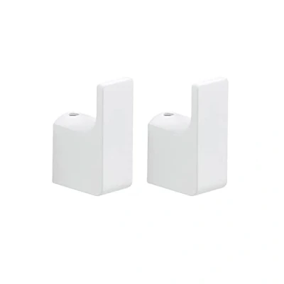 Immagine di Gedy G Kuala Lumpur, 2 Appendi Singoli, Colore Bianco, Porta Abiti Realizzati in Cromall, Ottone e Vetro, Garanzia Anni, Misure 5,3 x 3,3 CM Peso 0,196 kg, Design R&amp;S, Unica