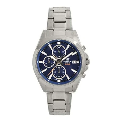 Immagine di Casio EDIFICE Orologio, Robusta Cassa, 10 BAR, Azzurro, Uomo con Cinturino in Acciaio Inox EFV 560D 2AVUEF