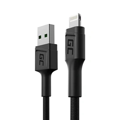 Immagine di GC PowerStream 30cm Lightning Cavo Nylon Cavetto Cable di Ricarica per Apple iPhone 13 12 11 SE Pro/Max X XR XS Max 8 7 Plus 6 6S 5 5C 5S iPad Air/Pro/Mini iPod