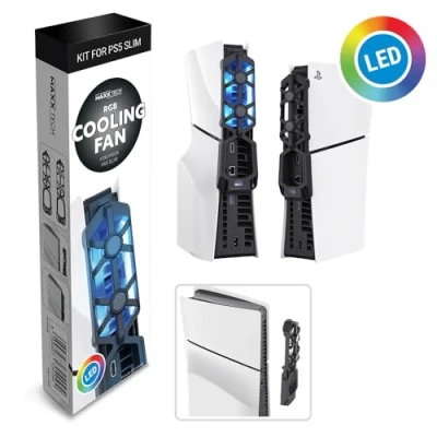 Immagine di Maxx Tech PS5 Slim Faceplates Black Wave (5pcs) + Controller faceplate 2 Thumb Grips