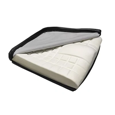 Immagine di Mobiclinic, Cuscino antidecubito, In memory foam ad alta densità, Rivestimento impermeabile, antidecubito per sedia a rotelle, Poltrona, viscoelastico, 80 kg/m3, Nero