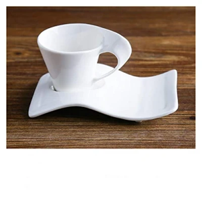 Immagine di Piattini e cucchiaio, tazze in ceramica, tazza da caffè piattino ceramica for matrimoni latte tè pomeridiana Set (Colore : 70ML) ( Colo