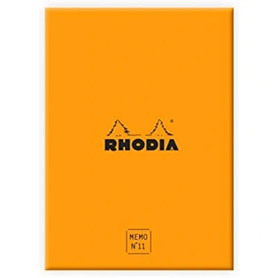 Immagine di RHODIA 194051C Box Set Memo N11 arancione A7 8,5x11,5 cm Dot (Puntinato) 240 FOGLI 80g/m Pratico e Compatto Collezione Rhodiatime