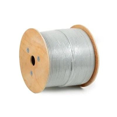 Immagine di LINK Cavo Solido SCHERMATO FTP per RETI CATEGORIA 6 LSZH in Rame MATASSA MT 305 Classe ECA, Grigio