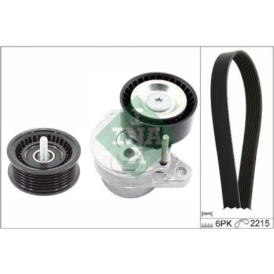 Immagine di INA 529 0499 10 Kit cinghie Poly V Controllare corsa libera generatore ed ev. sostituire MERCEDES BENZ: Classe C T modell, Sedan, R
