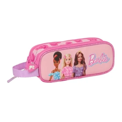 Immagine di Safta BARBIE LOVE Astuccio per bambini, ideale bambini in età scolastica, comodo e versatile, qualità resistenza, 21 x 6 8 cm, colore Rosa, Estándar, Casual