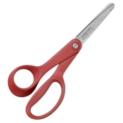 Immagine di Fiskars Forbici Per bambini, A partire da 8 anni, mancini, Lunghezza: 13 cm, Lama in acciaio inossidabile/Impugnature plastica, Rosso, Classic, 1005169
