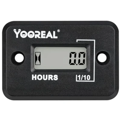 Immagine di Yooreal Digital Contaore Inductive Hour Meter impermeabile IP68, funziona su vari di 2/4 tempi ZTR/Riding tosaerba Terra Trimmer UTV Brush Cutter Trattore ATV Barca fuoribordo Motorcycle.