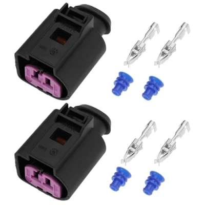 Immagine di ECSiNG 2 Set A Pin Di Connettori Riparazione Femmina Sigillati 1J0973772 Per Alternatore Compatibile Con Audi VW Seat Sokda
