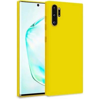 Immagine di MyGadget Cover per Samsung Galaxy Note 10 Plus Custodia in Silicone Morbido a Doppio Strato Case con Protezione Fotocamera &amp; Fodera Interna Antigraffio Giallo