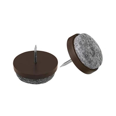 Immagine di Meister 644036 Metafranc Set di 20 feltrini con chiodo, per Proteggere efficacemente mobili delicati, sedie e Pavimenti, Colore: Marrone, Braun, 25 mm, Pezzi