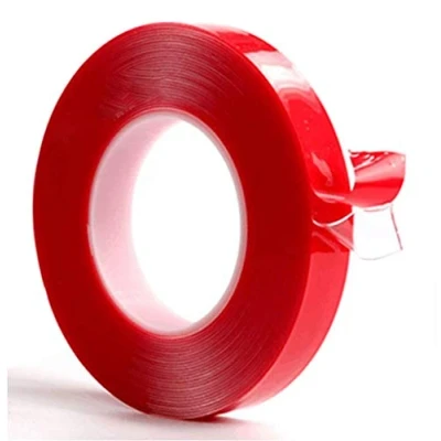 Immagine di Nastro biadesivo in acrilico extra forte 5 m 12 mm per strisce LED 220 V fino a 14 mm. Resistente al calore, trasparente, Acrylic PET (5 di lunghezza, larghezza, 1 spessore).