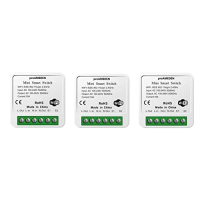 Immagine di proAMEDEN Interruttore intelligente wifi 16A, MINI Smart switch wifi, modulo interruttore, app Tuya/SmartLife, compatibile con Alexa, Google Home (3)