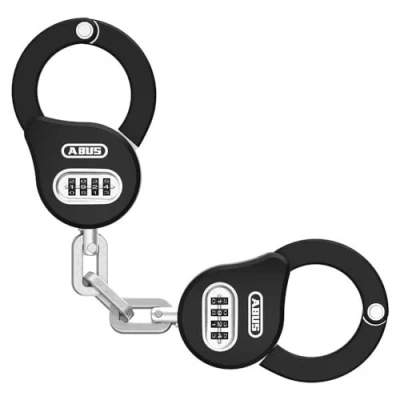Immagine di antifurto a manette ABUS Chain Claw 10 per bici la sicurezza di monopattini elettrici e spinta lunghezza 47 cm con codice numerico nero