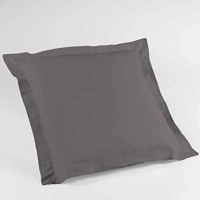 Immagine di Douceur d&#039;Intérieur, Federa per cuscino, 57 fili, punto cordoncino, 63 x cm, Grigio (Mausgrau)