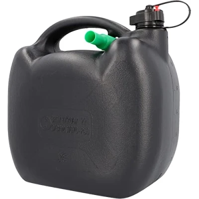 Immagine di Tanica per carburante di tutti i tipi, con approvazione ONU, beccuccio, in plastica, nero, 10 l