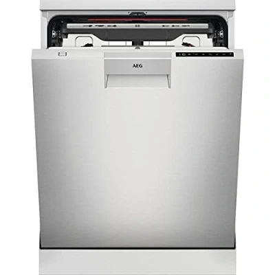 Immagine di AEG FFB83816PM Lavastoviglie 60 cm, 14 Posate, Vassoio Programma Antibatterico, Display LCD, 10 programmi a 5 temperature, 42 dBA, Inizio differito, Inox, Classe D, Made in EU
